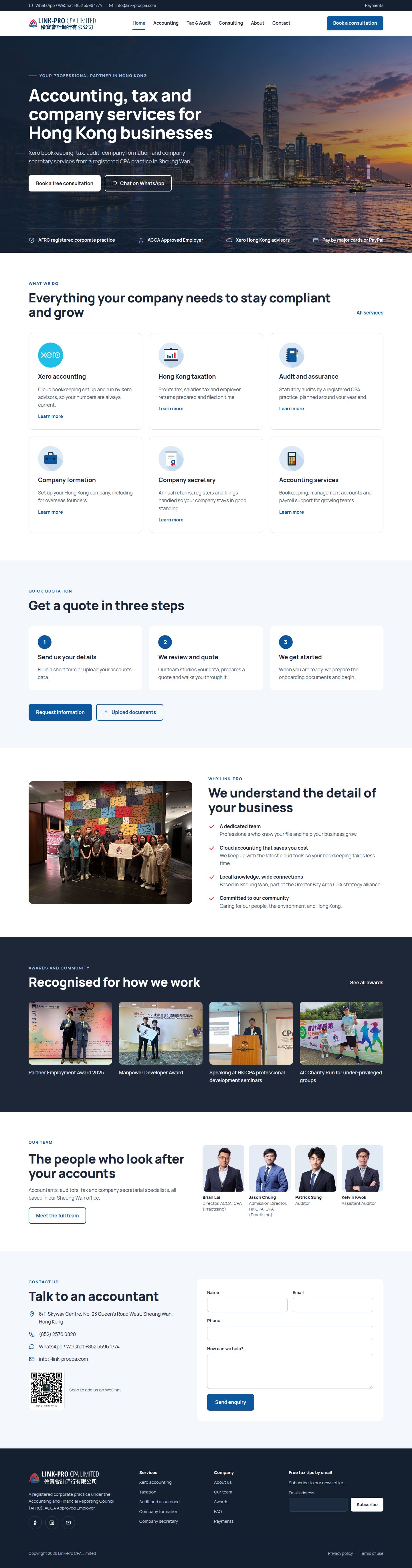 The full new homepage on a desktop computer